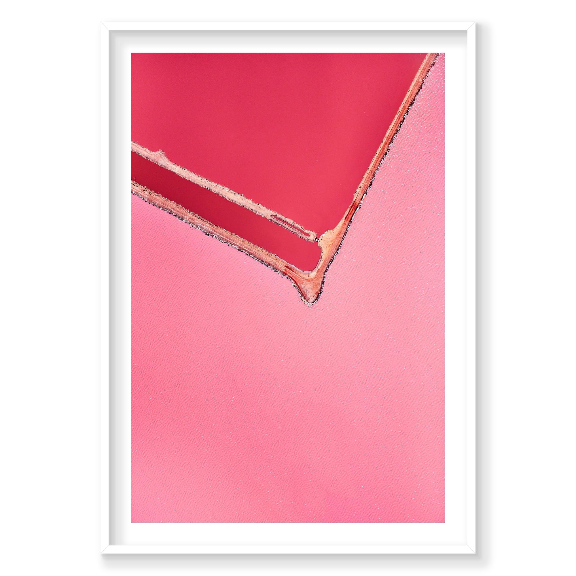 Corner, Hutt Lagoon, Vertical Print, white Victorian Ash frame