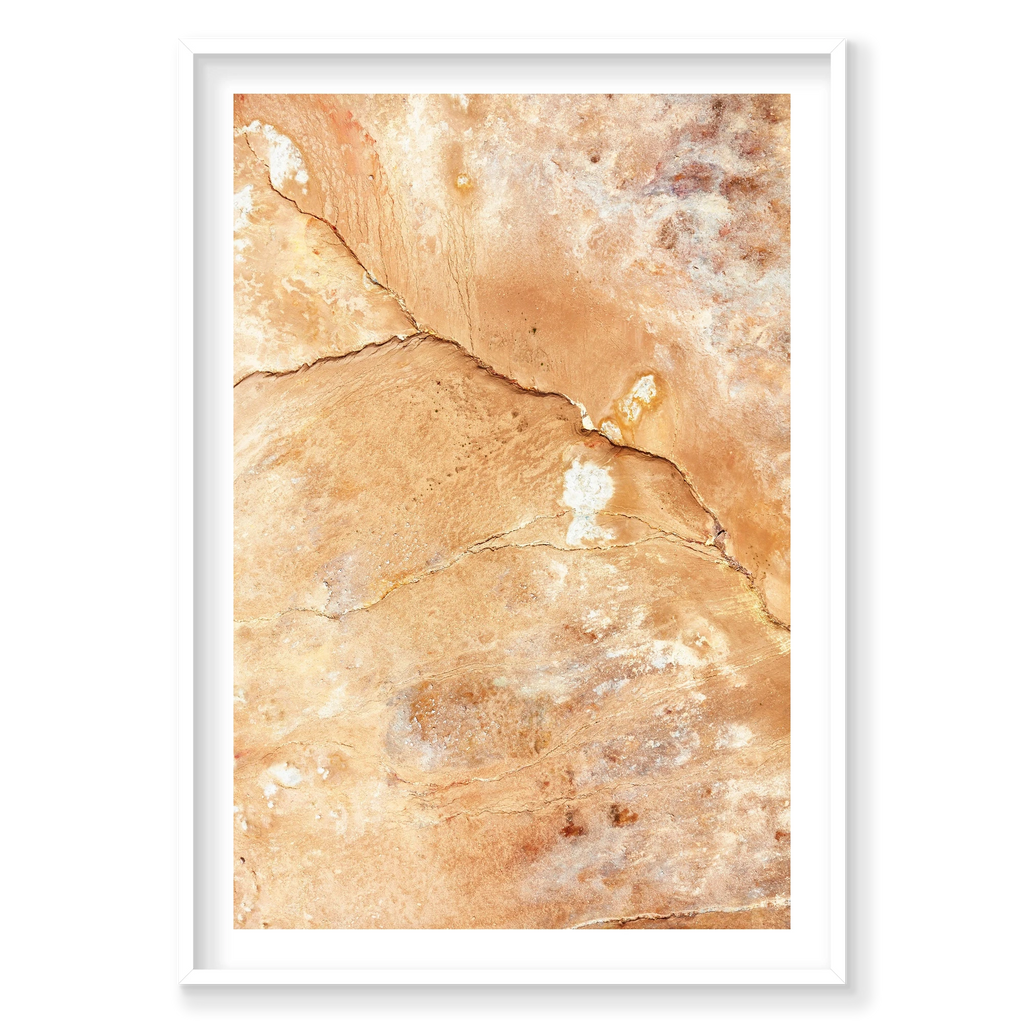 Crevice, Iceland, Vertical Print, white Victorian Ash frame