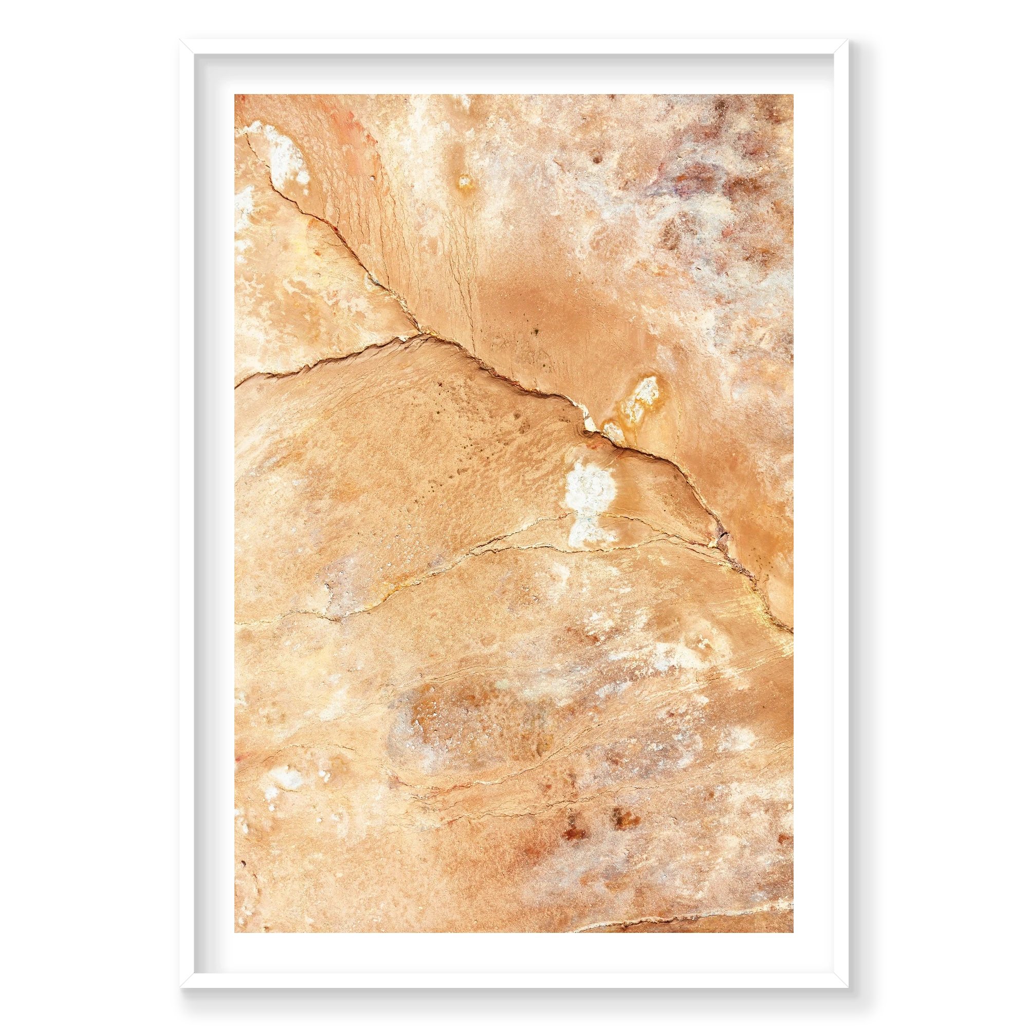 Crevice, Iceland, Vertical Print, white Victorian Ash frame