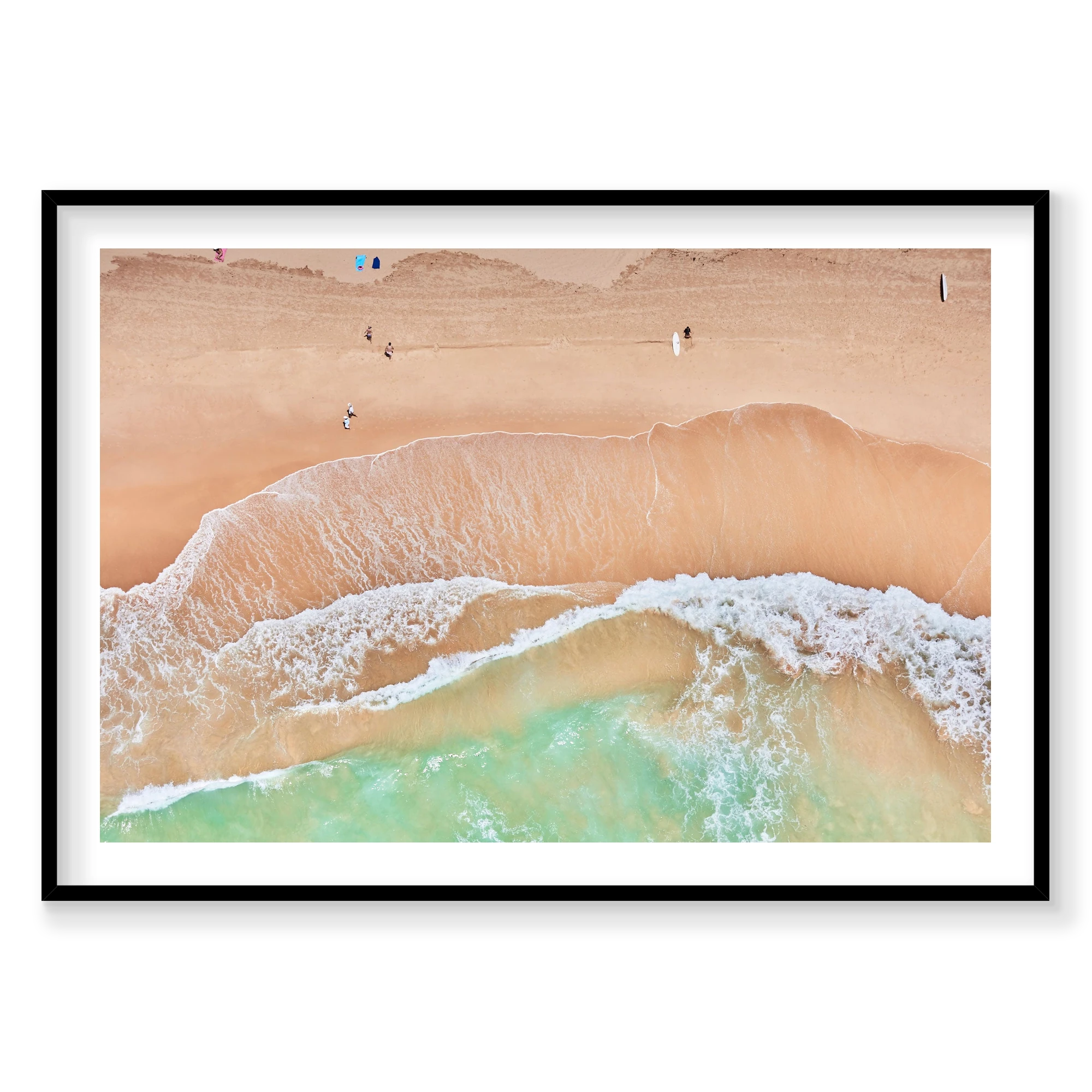 Curl Curl Beach, Horizontal Print, black Victorian Ash frame