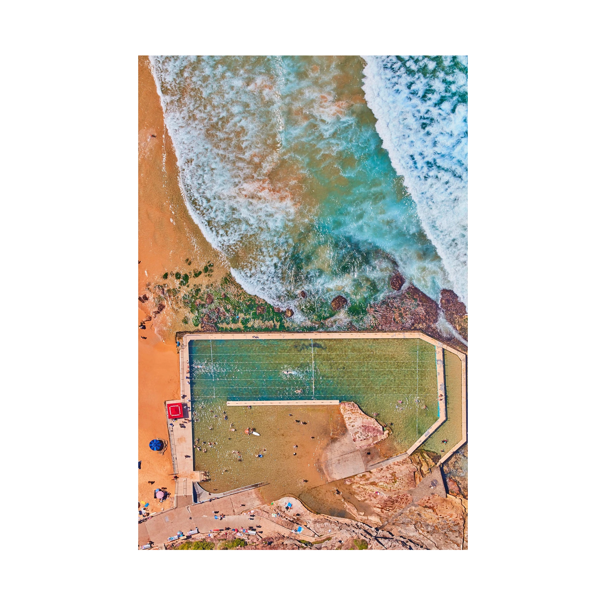 Curl Curl Pool, Vertical Print, print only