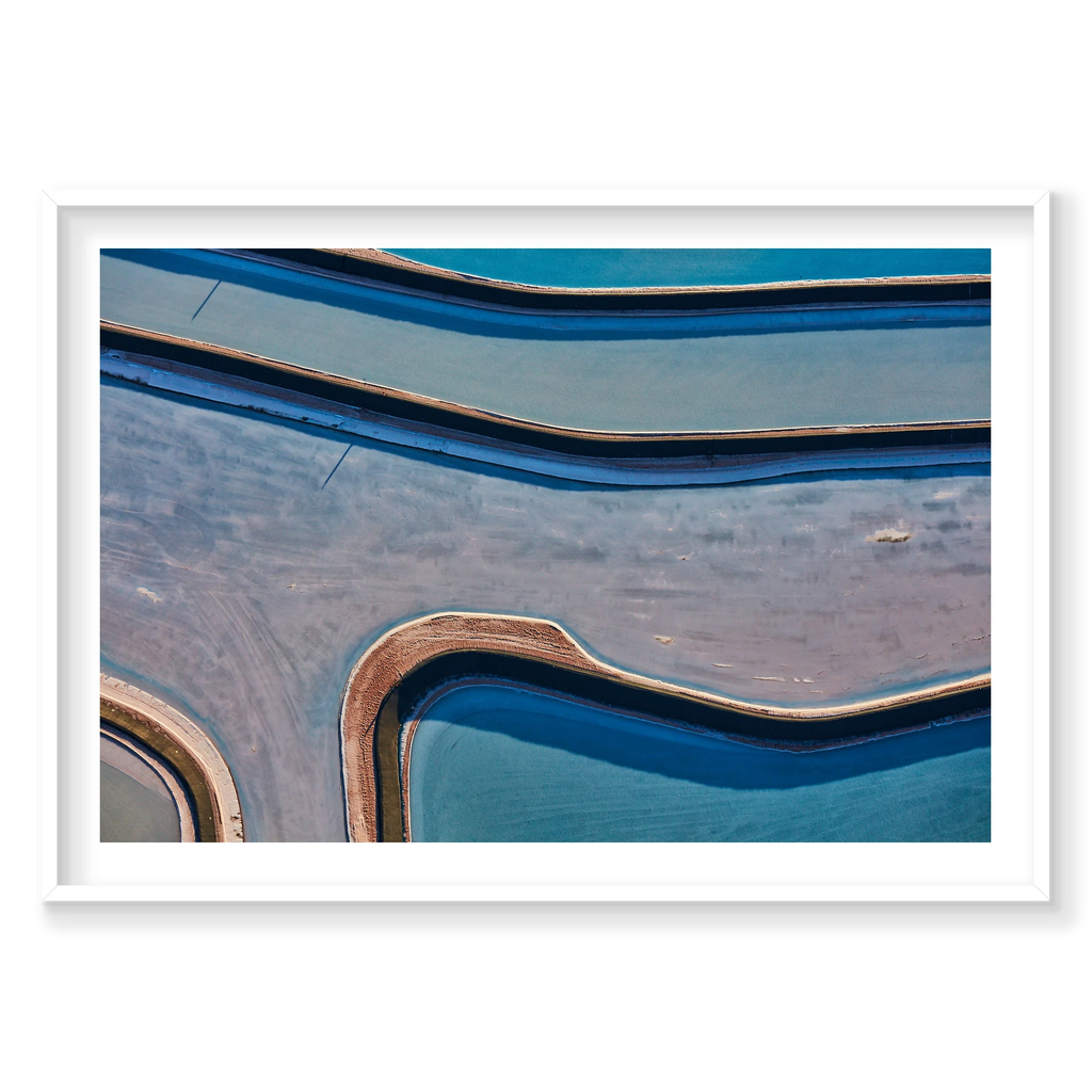 Curvature, Moab, Landscape Print, white Victorian Ash frame