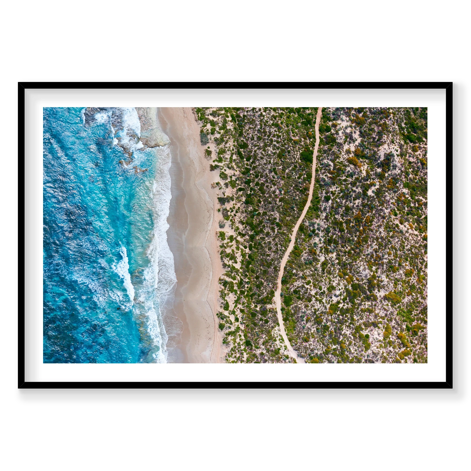 Curves, Kalbarri, Horizontal Print, black Victorian Ash frame