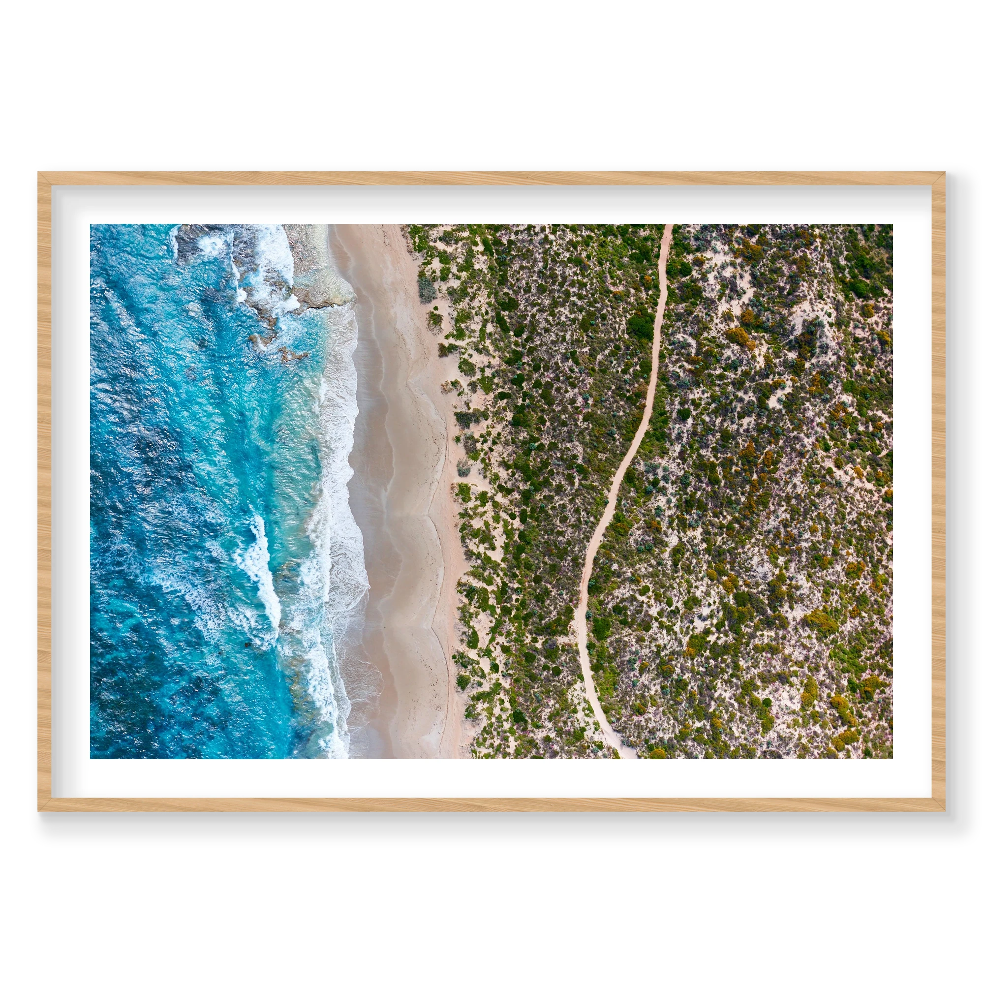 Curves, Kalbarri, Horizontal Print, natural Victorian Ash frame