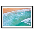 Dee Why Beach, Horizontal Print, black Victorian Ash frame