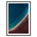 Deep Waters, Shark Bay, Vertical Print, black Victorian Ash frame