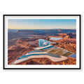 Desert Blue, Moab, Landscape Print, black Victorian Ash frame