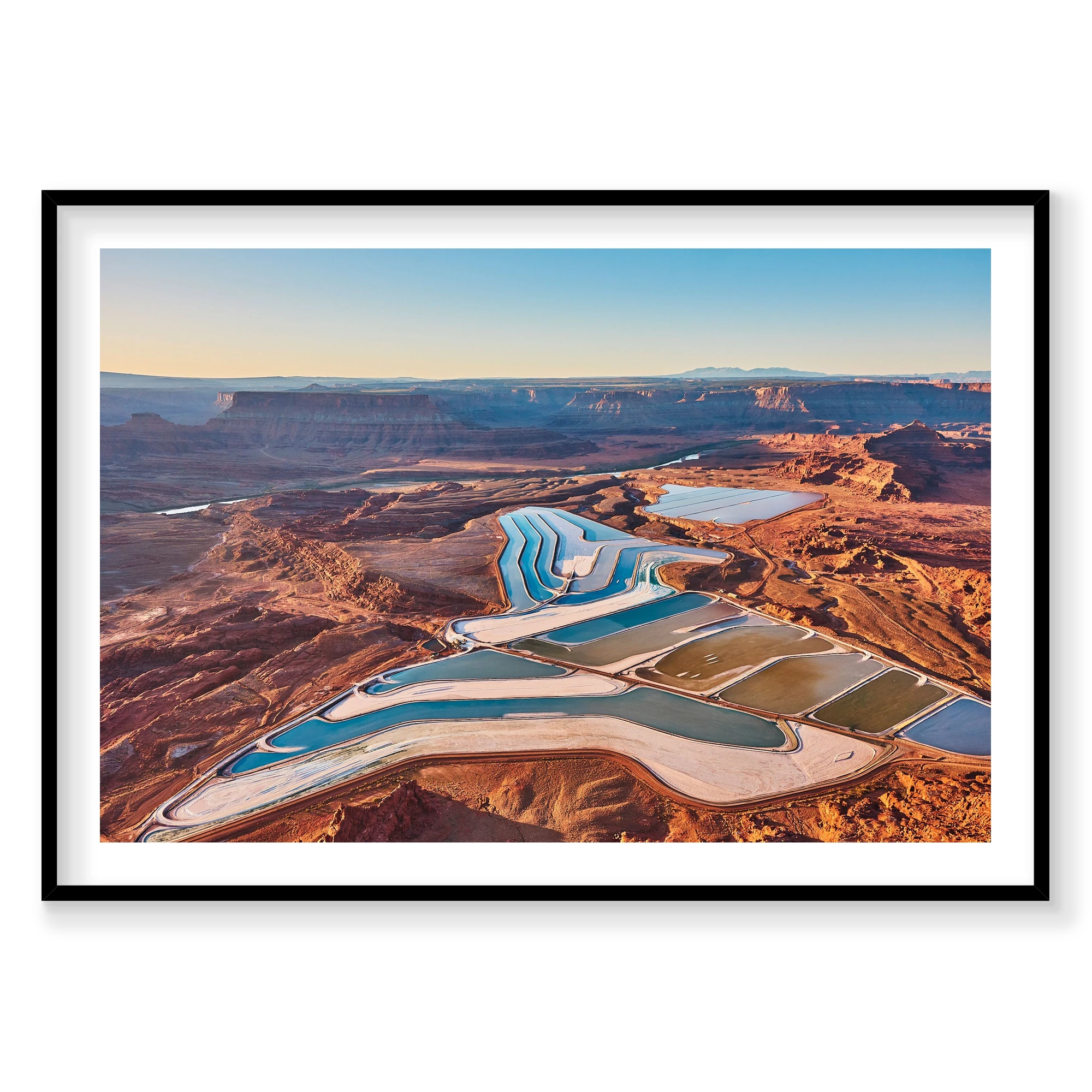 Desert Blue, Moab, Landscape Print, black Victorian Ash frame