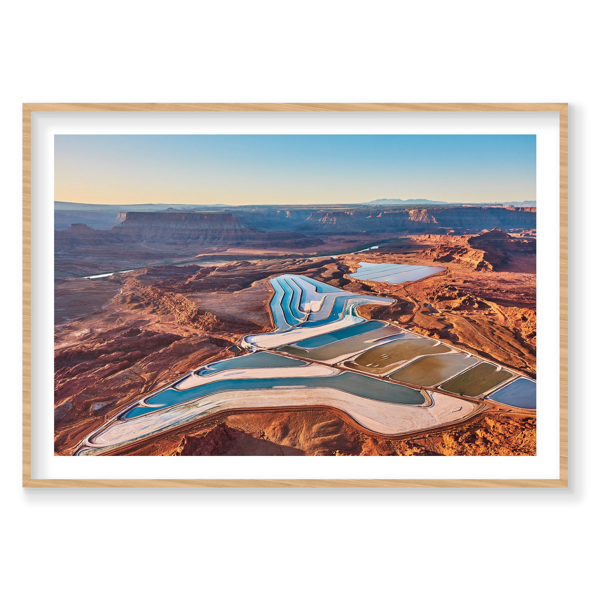 Desert Blue, Moab, Landscape Print, natural Victorian Ash frame