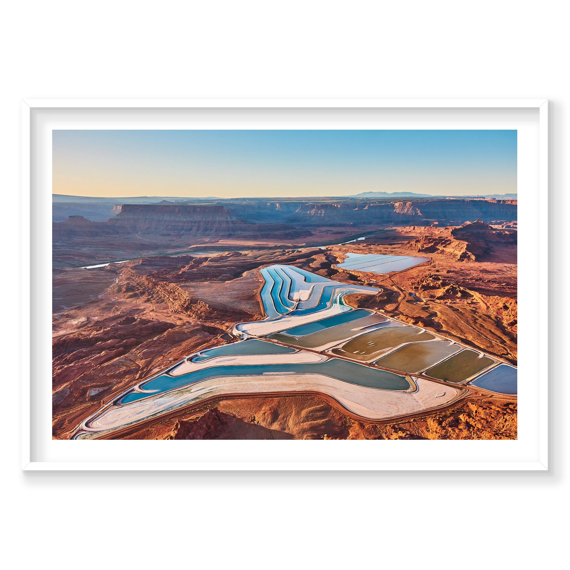 Desert Blue, Moab, Landscape Print, white Victorian Ash frame