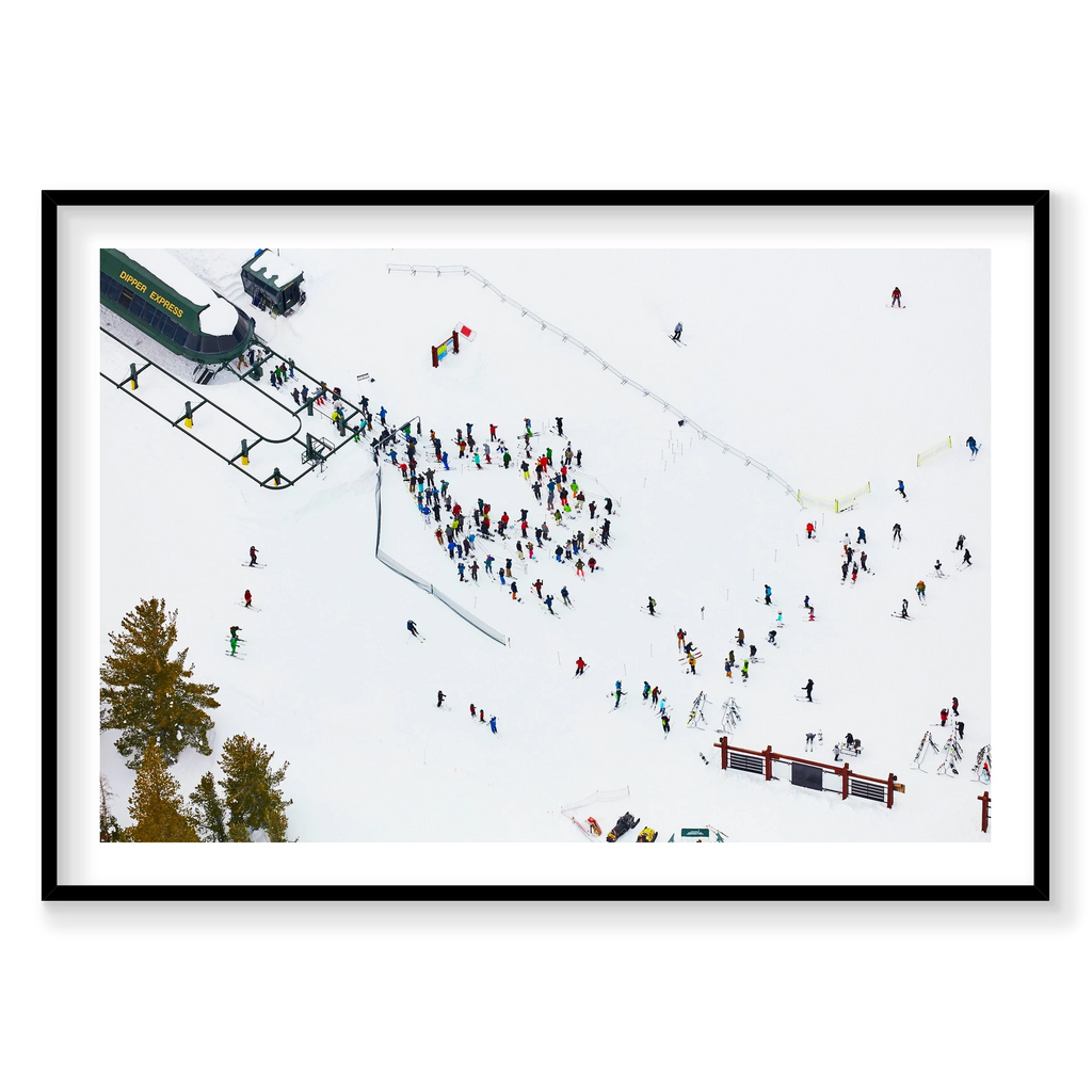 Dipper Express, Lake Tahoe, Horizontal Print, black Victorian Ash frame