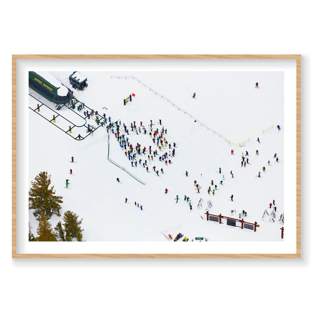 Dipper Express, Lake Tahoe, Horizontal Print, natural Victorian Ash frame