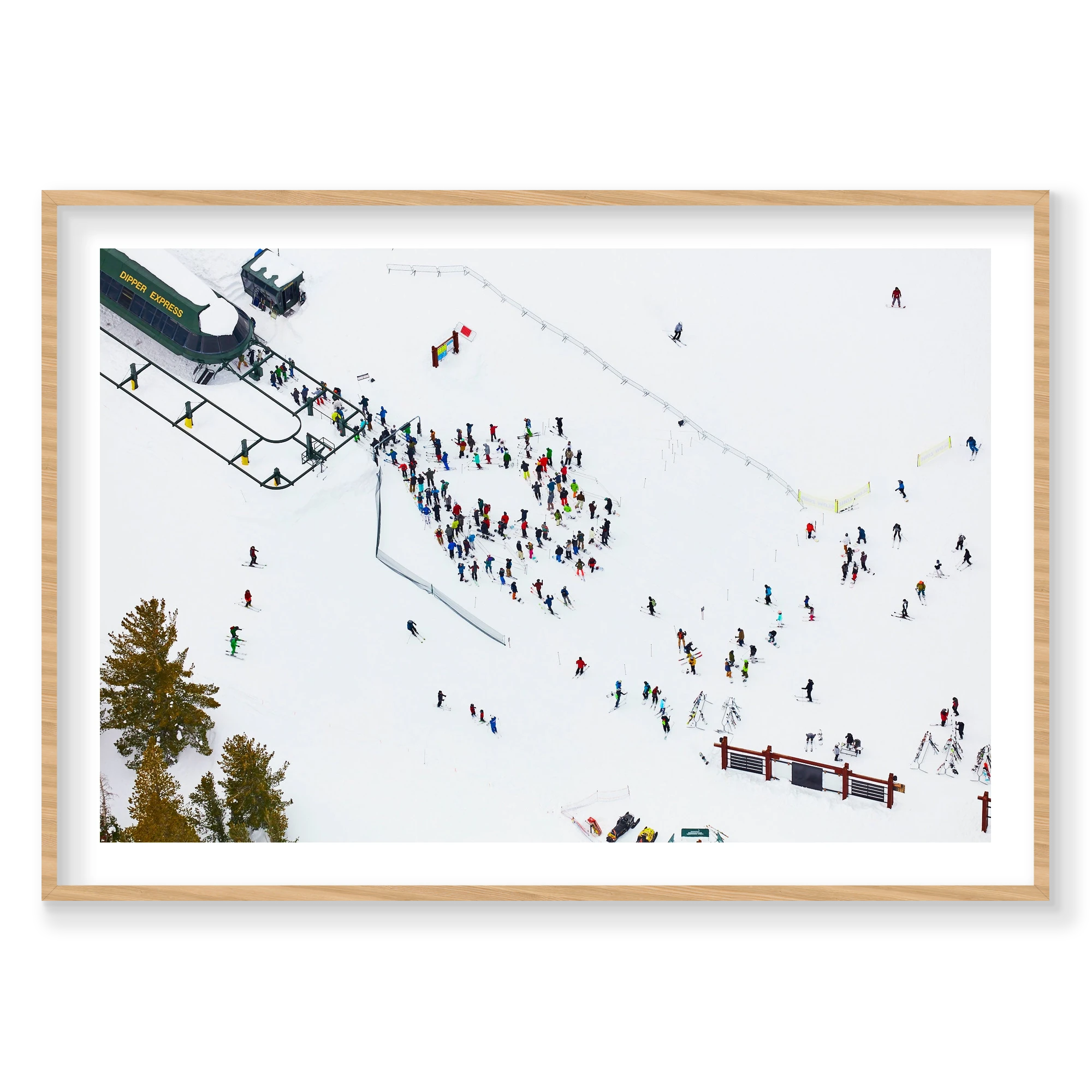 Dipper Express, Lake Tahoe, Horizontal Print, natural Victorian Ash frame