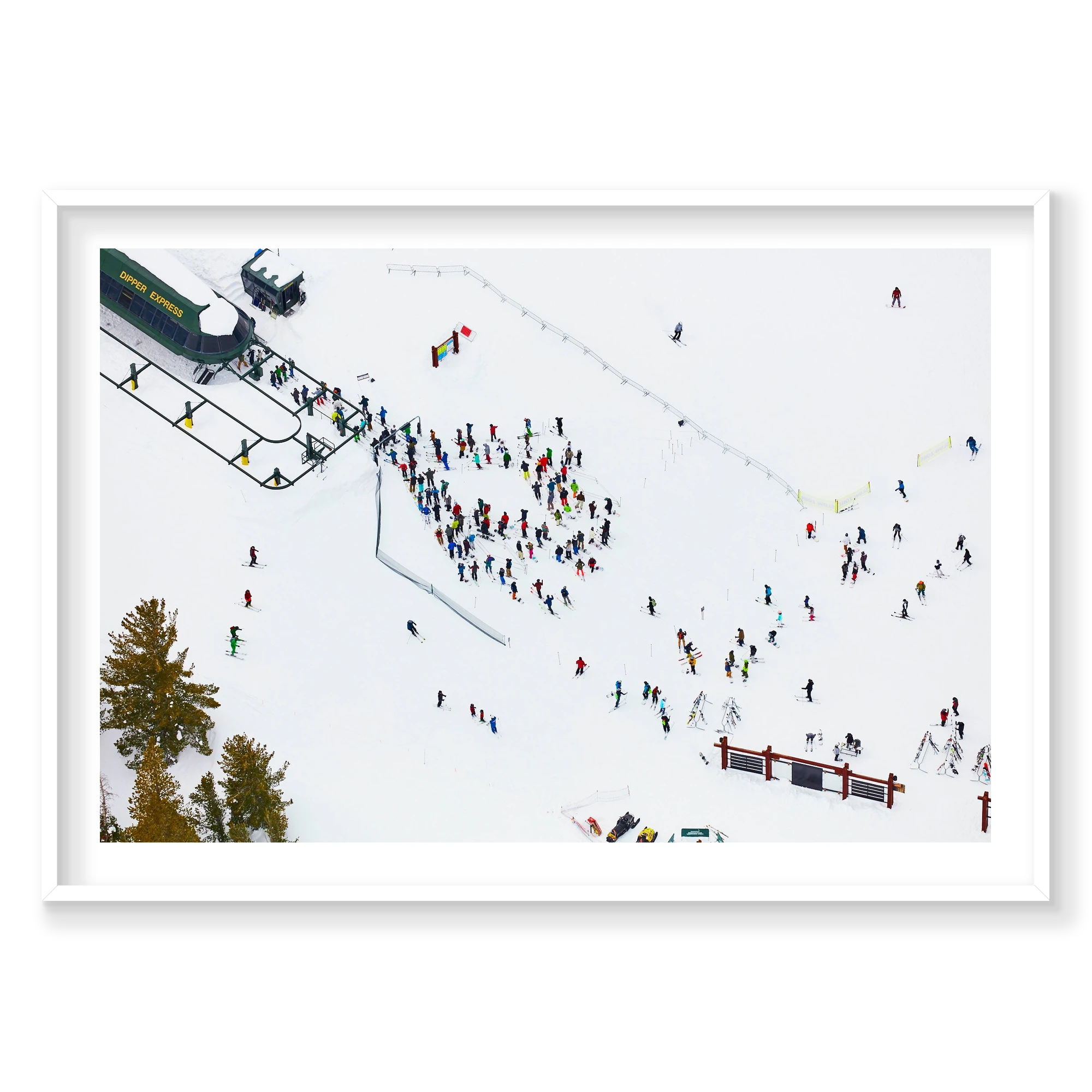 Dipper Express, Lake Tahoe, Horizontal Print, white Victorian Ash frame