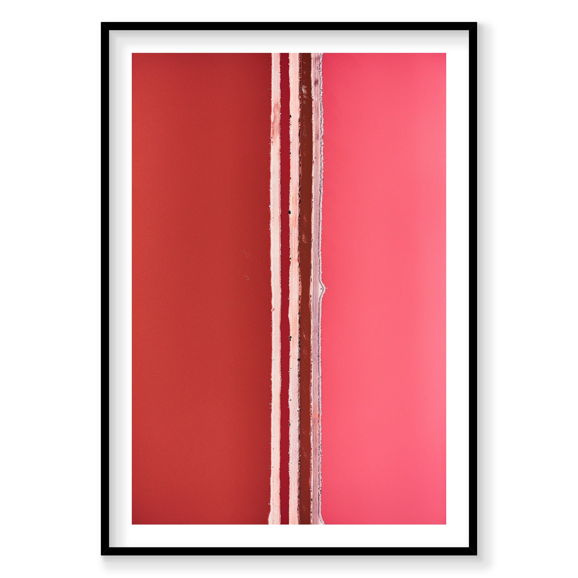 Divide, Hutt Lagoon, Vertical Print, black Victorian Ash frame