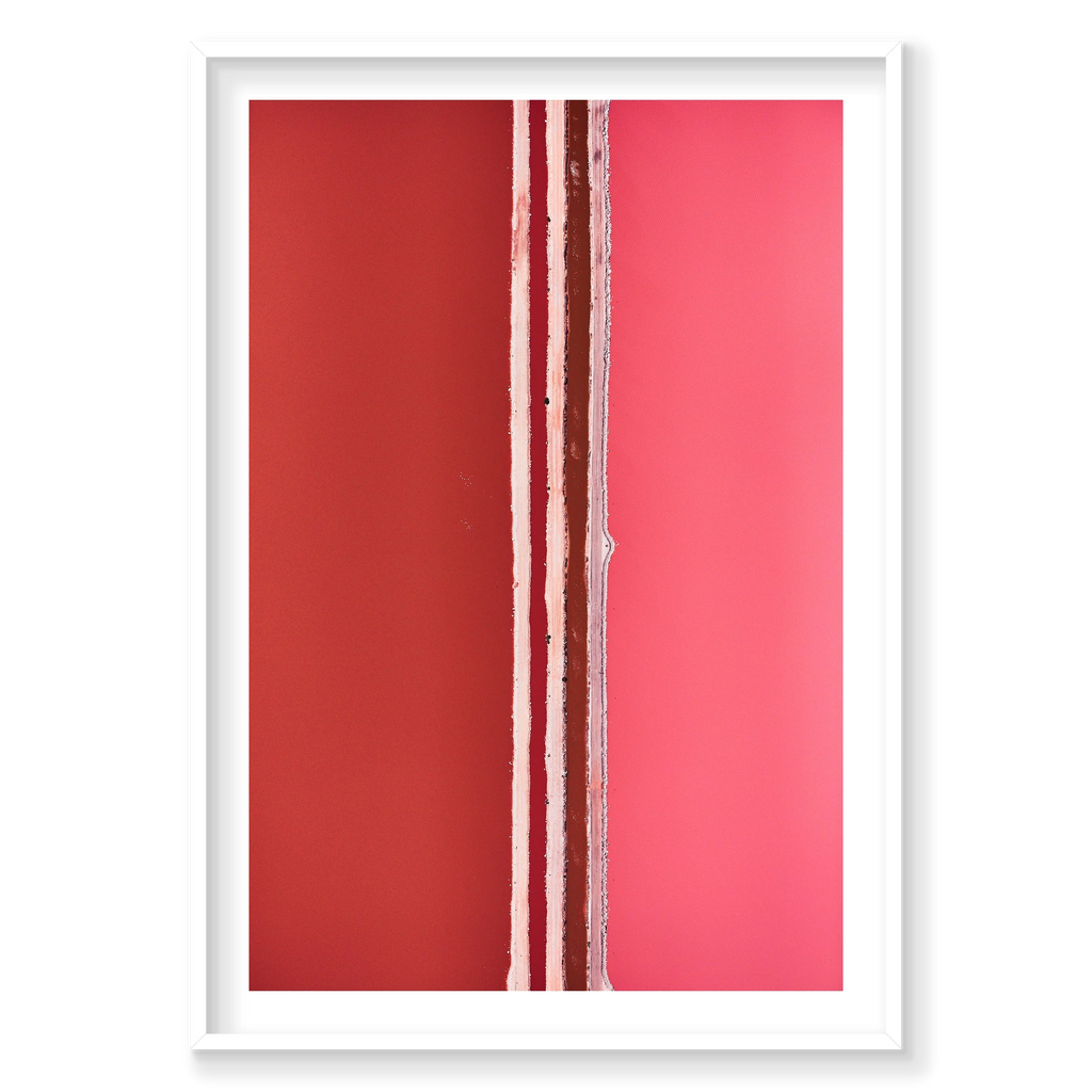 Divide, Hutt Lagoon, Vertical Print, white Victorian Ash frame