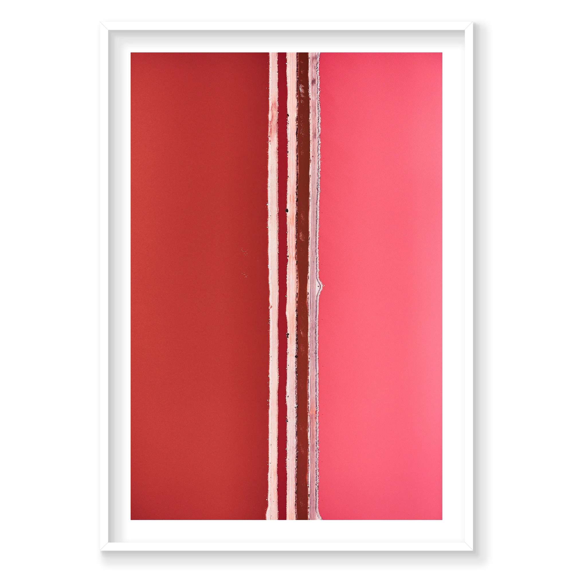 Divide, Hutt Lagoon, Vertical Print, white Victorian Ash frame
