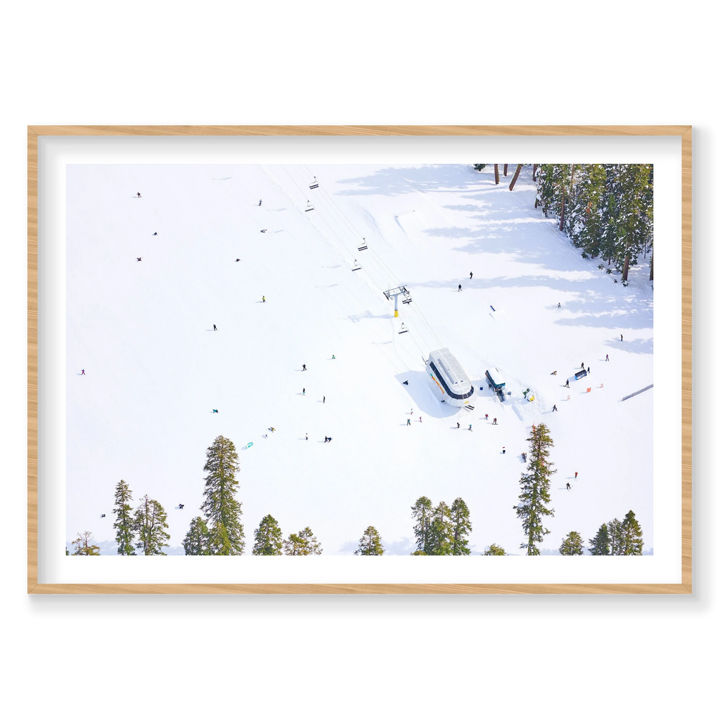 Easy Rider Express, Lake Tahoe, Horizontal Print, natural Victorian Ash frame