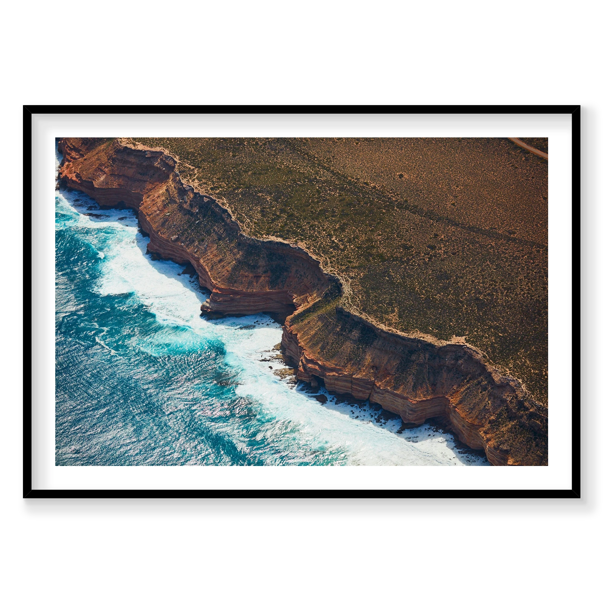 Edgercliff, Kalbarri, Horizontal Print, black Victorian Ash frame
