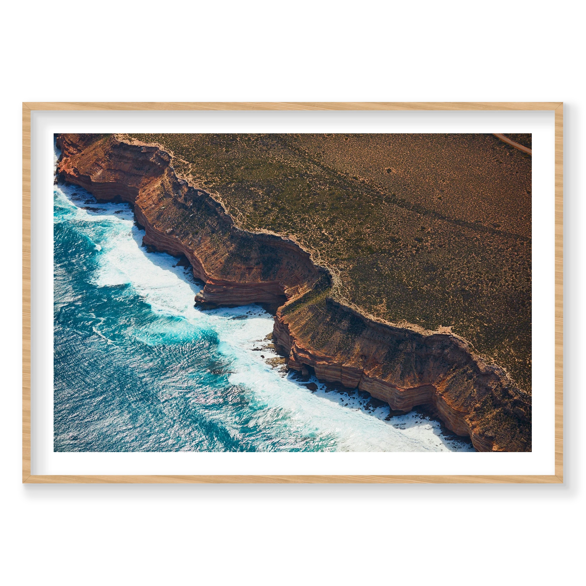 Edgercliff, Kalbarri, Horizontal Print, natural Victorian Ash frame