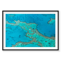 Escape, Great Barrier Reef, Horizontal Print, black Victorian Ash frame