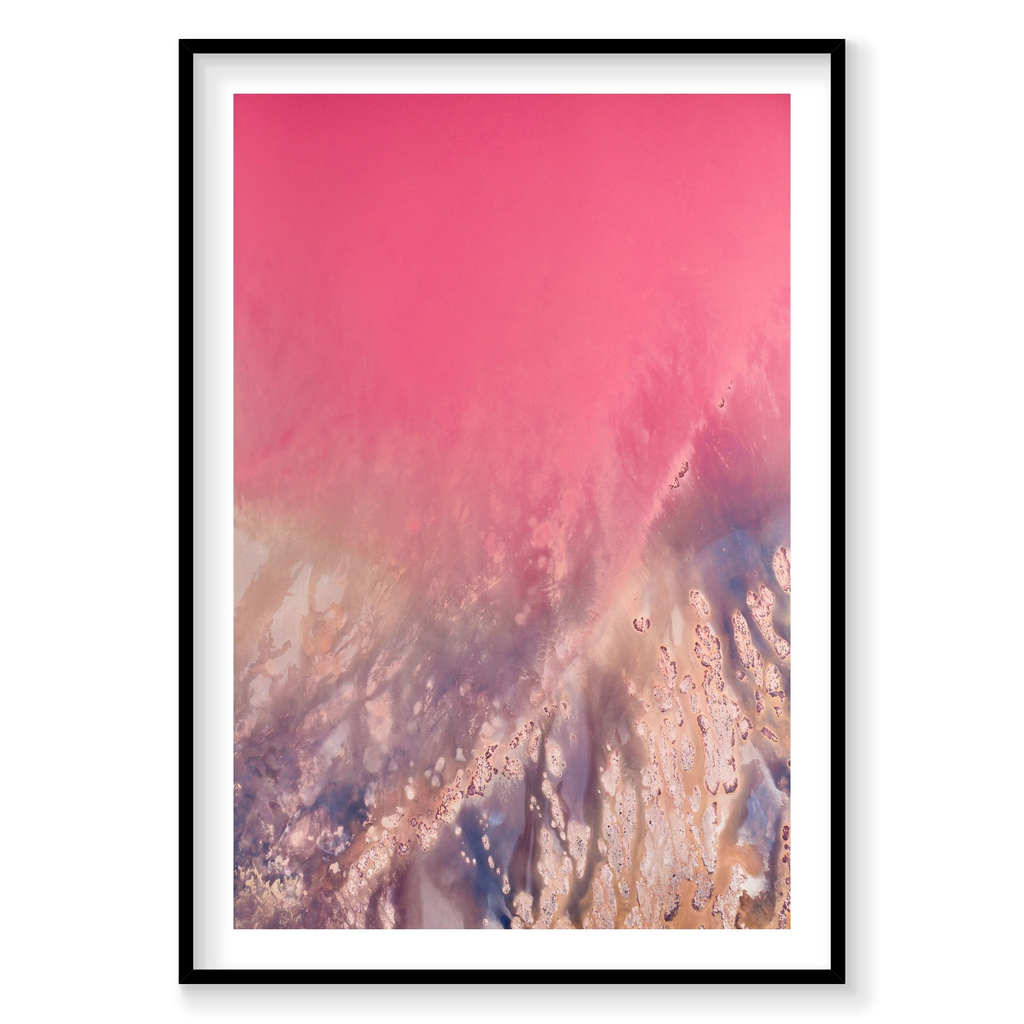 Fading, Hutt Lagoon, Vertical Print, black Victorian Ash frame