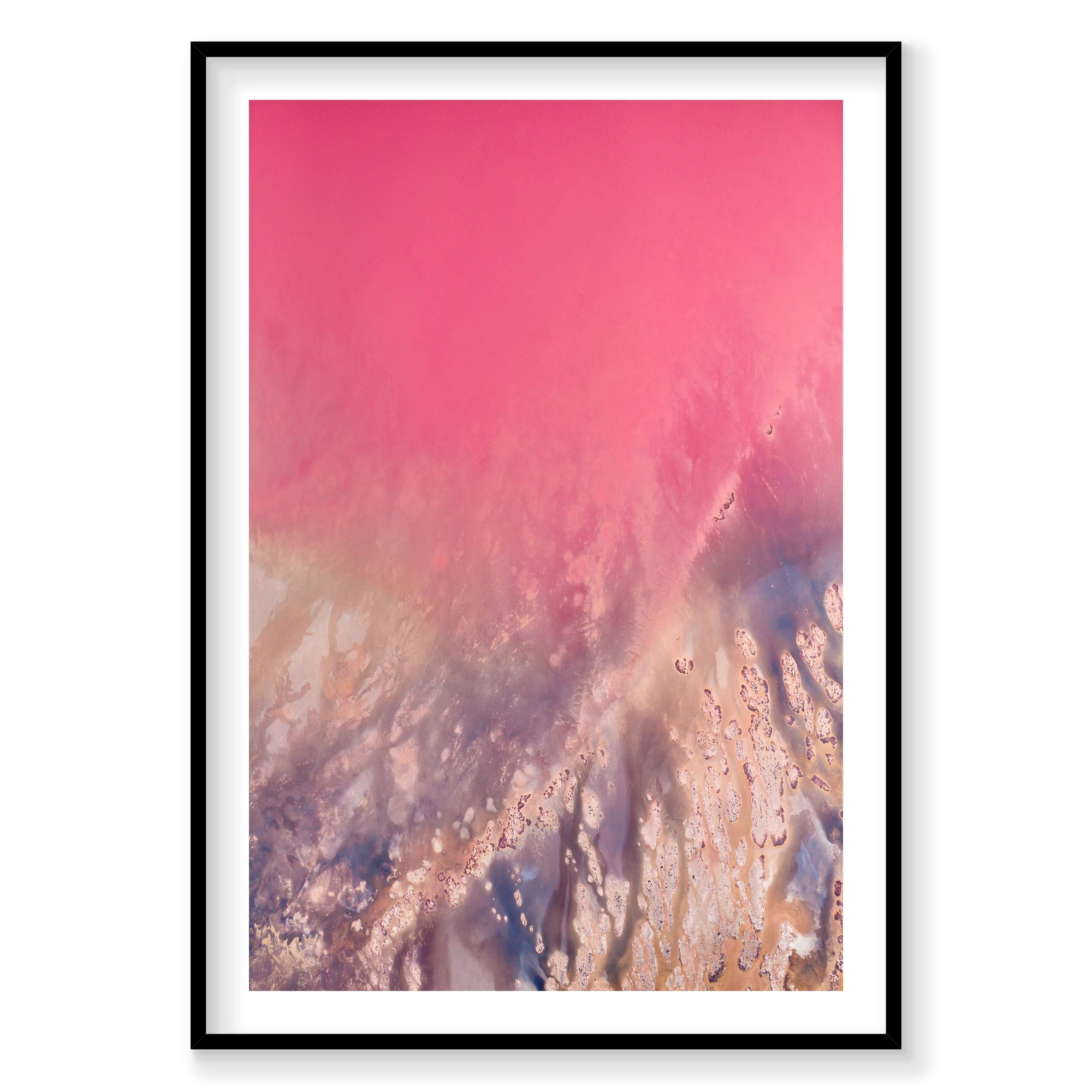 Fading, Hutt Lagoon, Vertical Print, black Victorian Ash frame