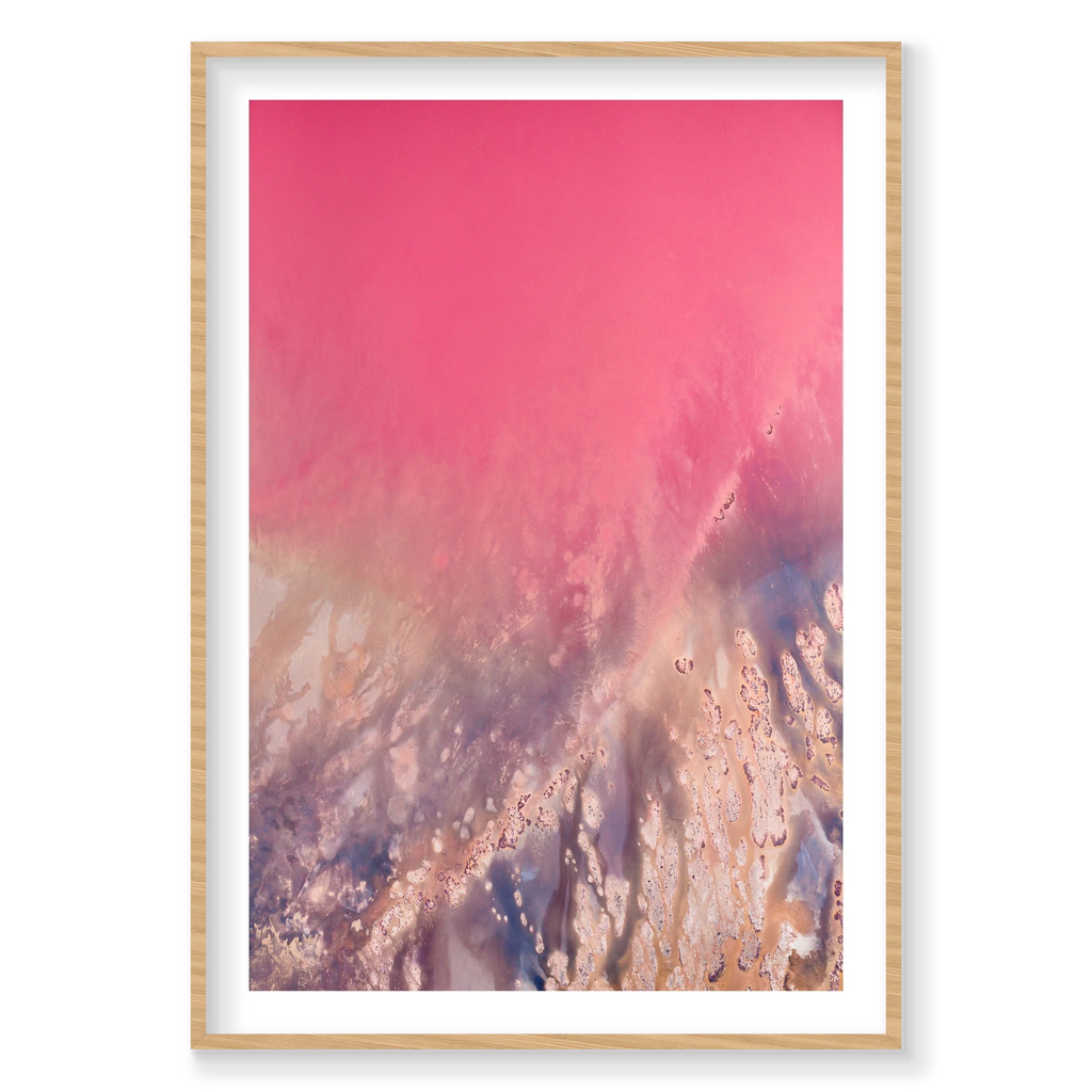 Fading, Hutt Lagoon, Vertical Print, natural Victorian Ash frame
