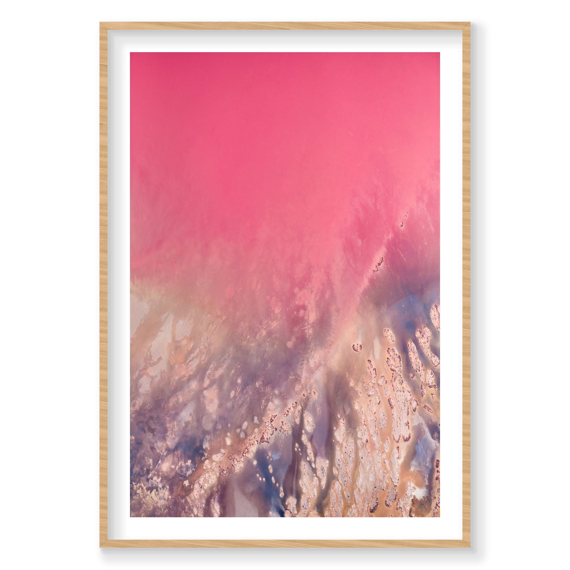 Fading, Hutt Lagoon, Vertical Print, natural Victorian Ash frame