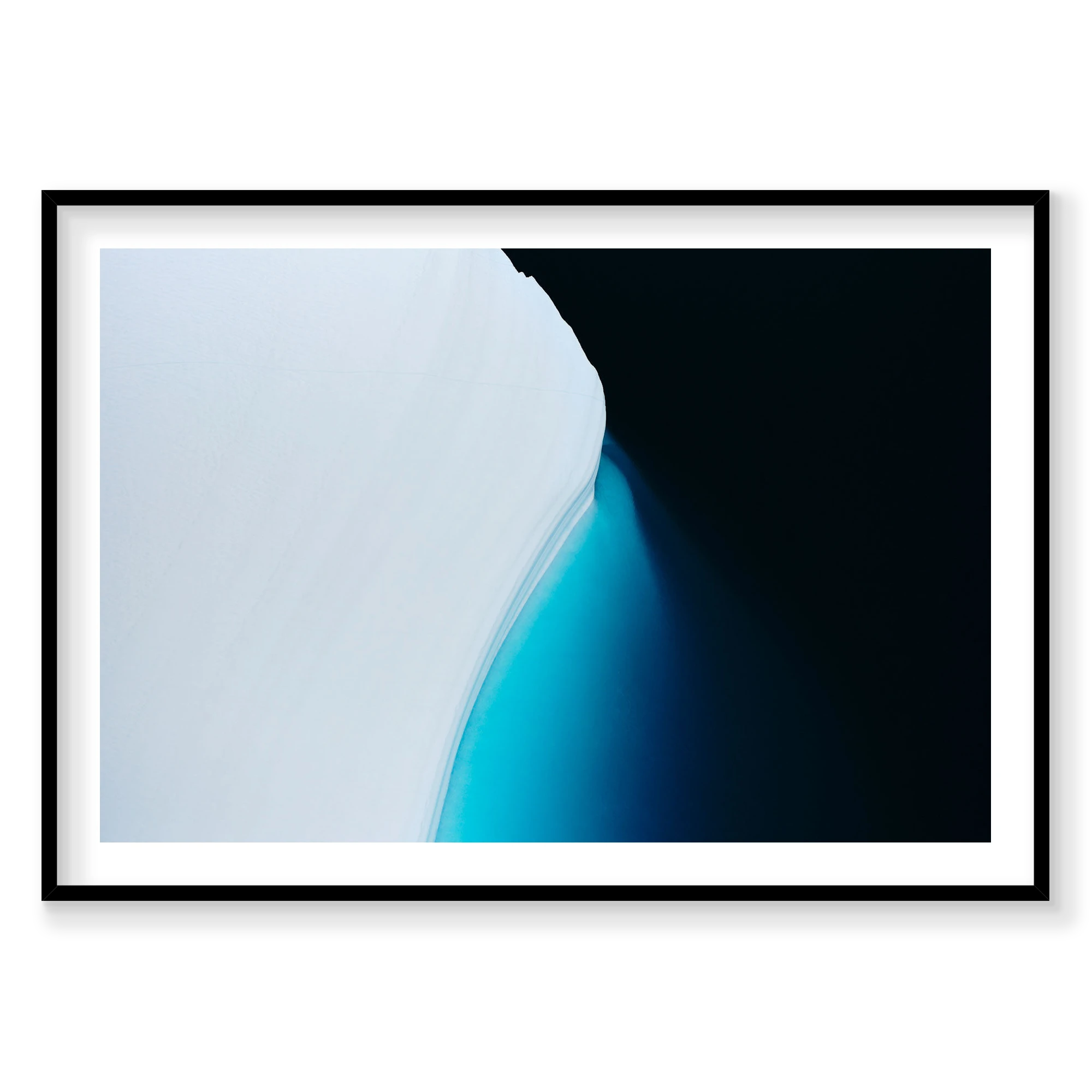 Fade To Black, Greenland, Horizontal Print, black Victorian Ash frame