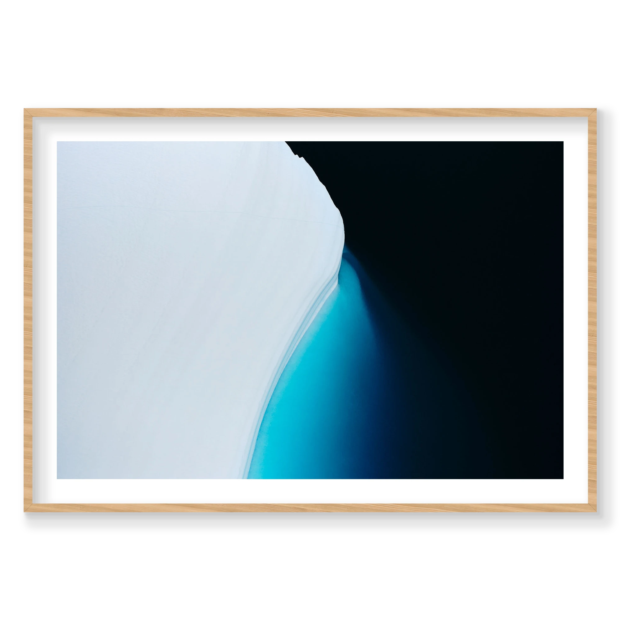 Fade To Black, Greenland, Horizontal Print, natural Victorian Ash frame