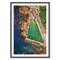 Fairy Bower Rock Pool, Vertical Print, black Victorian Ash frame