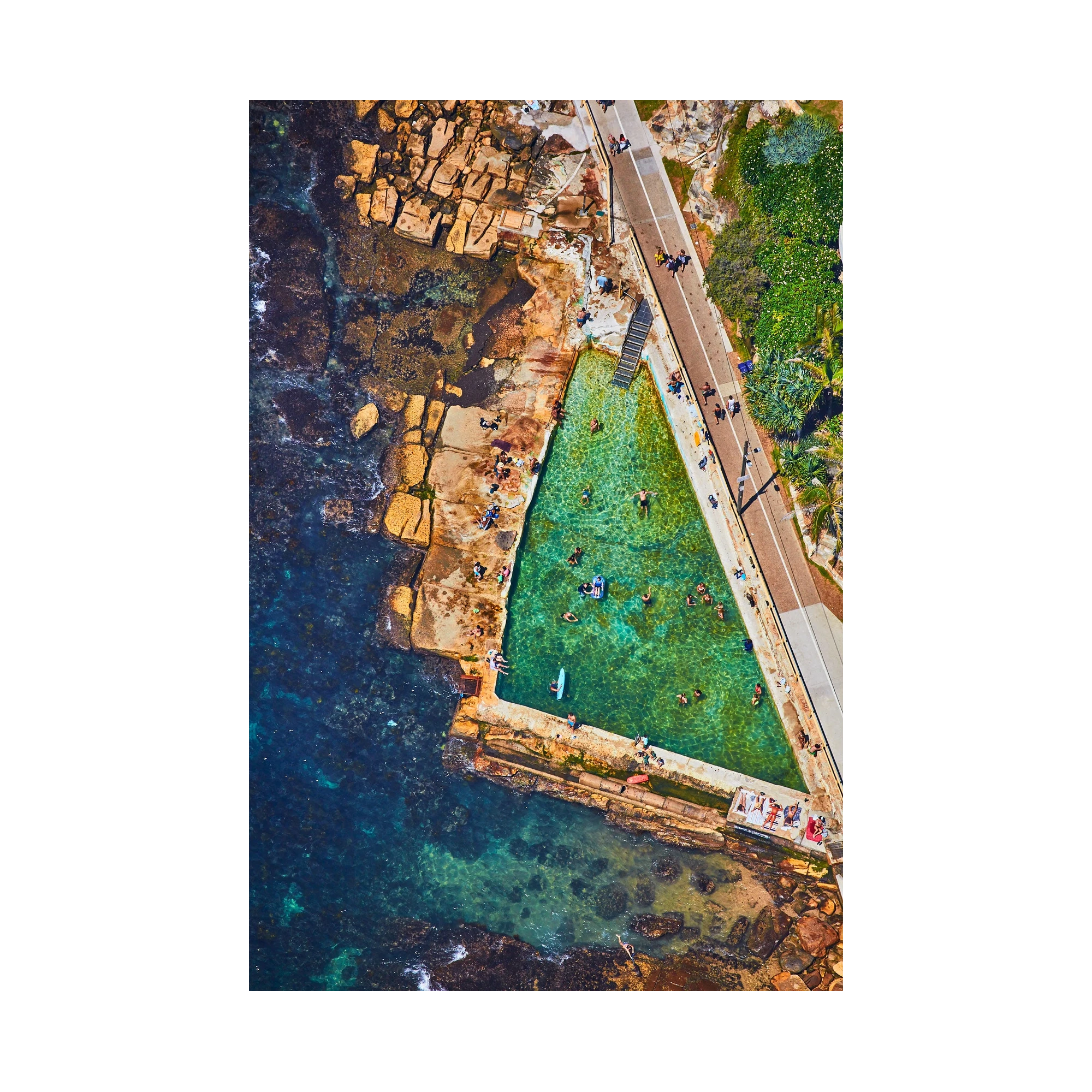 Fairy Bower Rock Pool, Vertical Print, print only