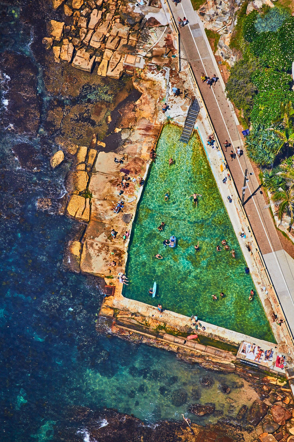Fairy Bower Rock Pool, Vertical Print - source print