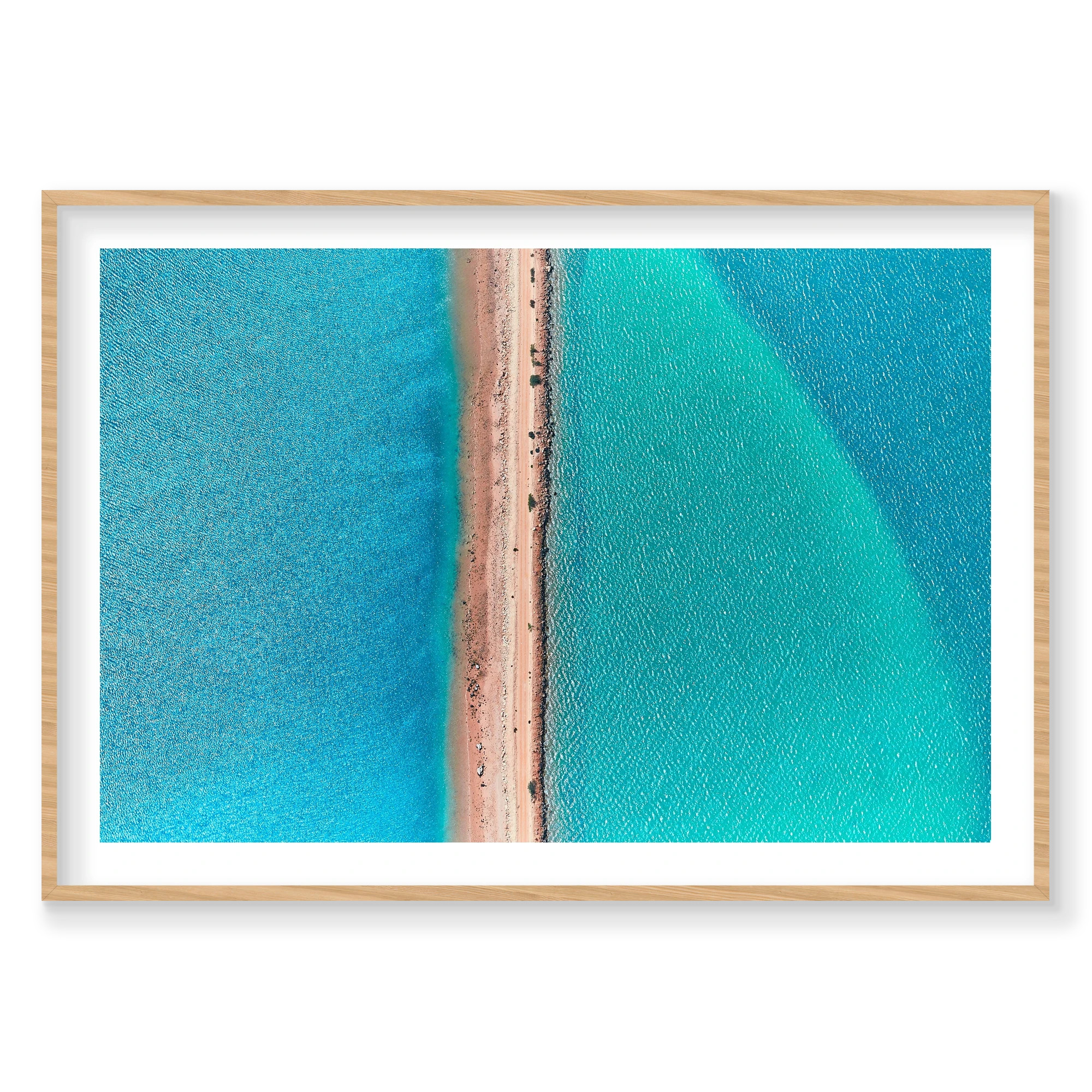 Flare, Carrarang, Horizontal Print, natural Victorian Ash frame