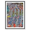 Fornillo Beach, Amalfi Coast, Vertical Print, black Victorian Ash frame