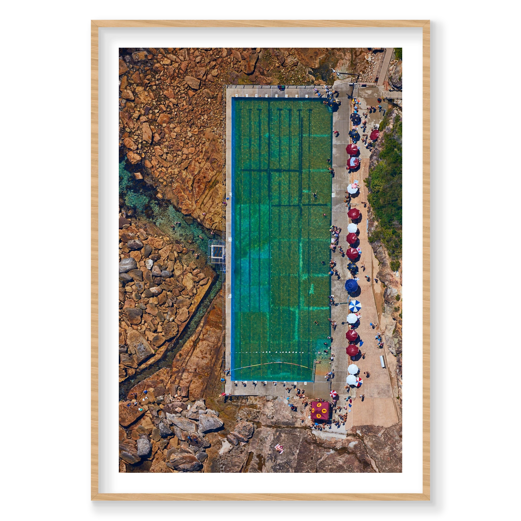Freshwater Pool, Vertical Print, natural Victorian Ash frame