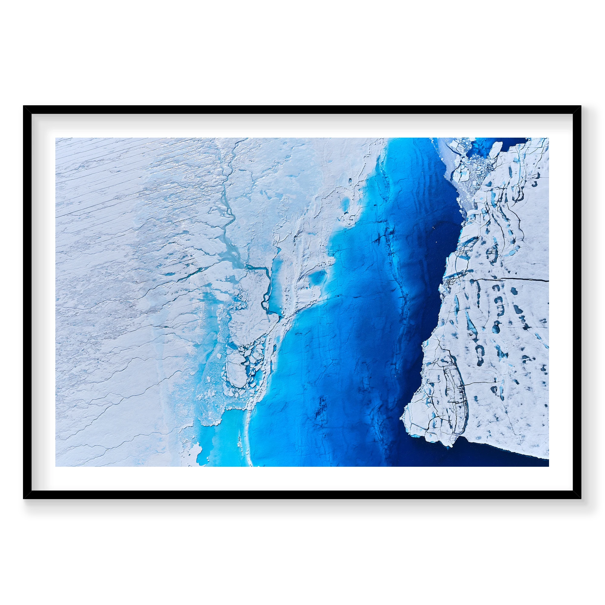 Frost, Greenland, Horizontal Print, black Victorian Ash frame