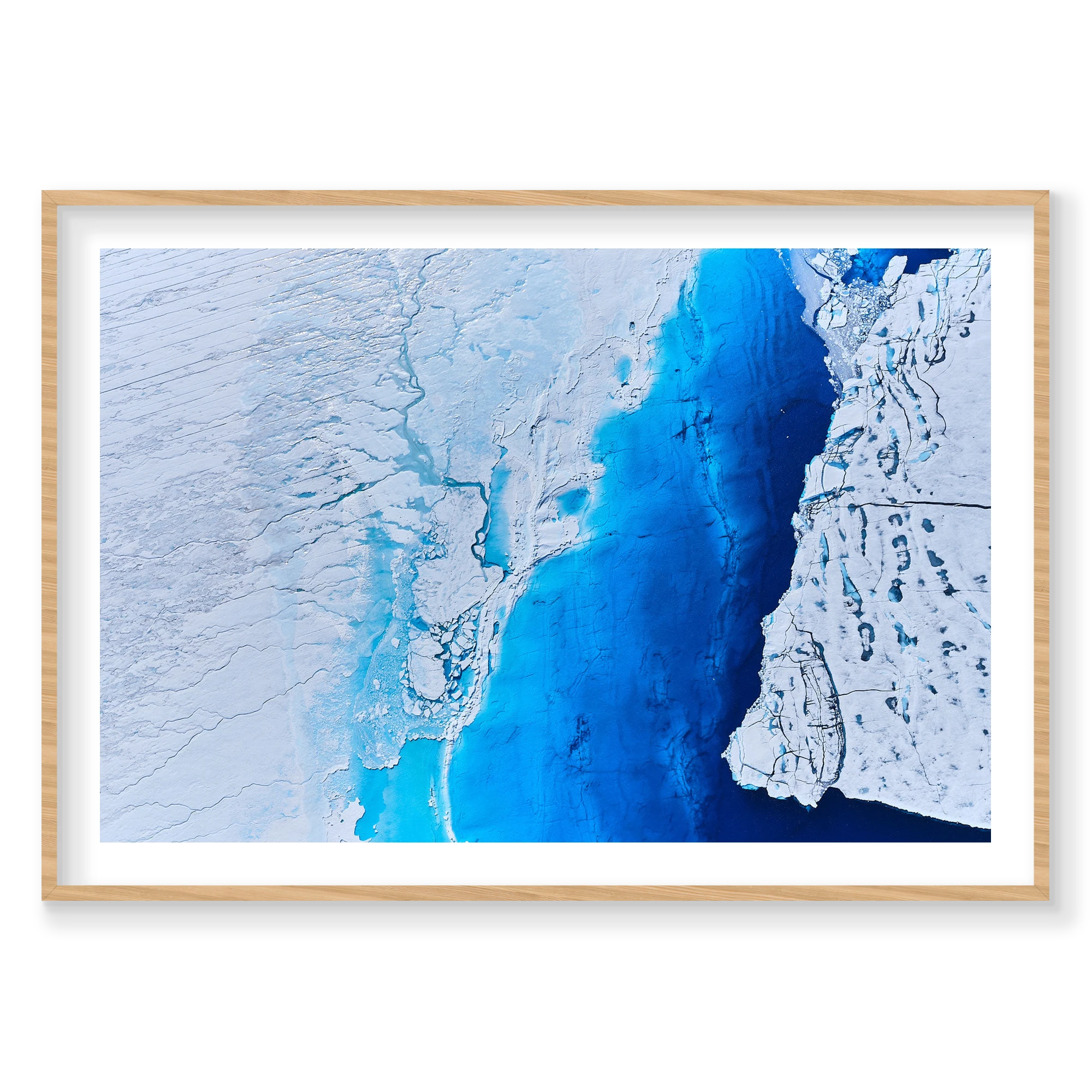 Frost, Greenland, Horizontal Print, natural Victorian Ash frame