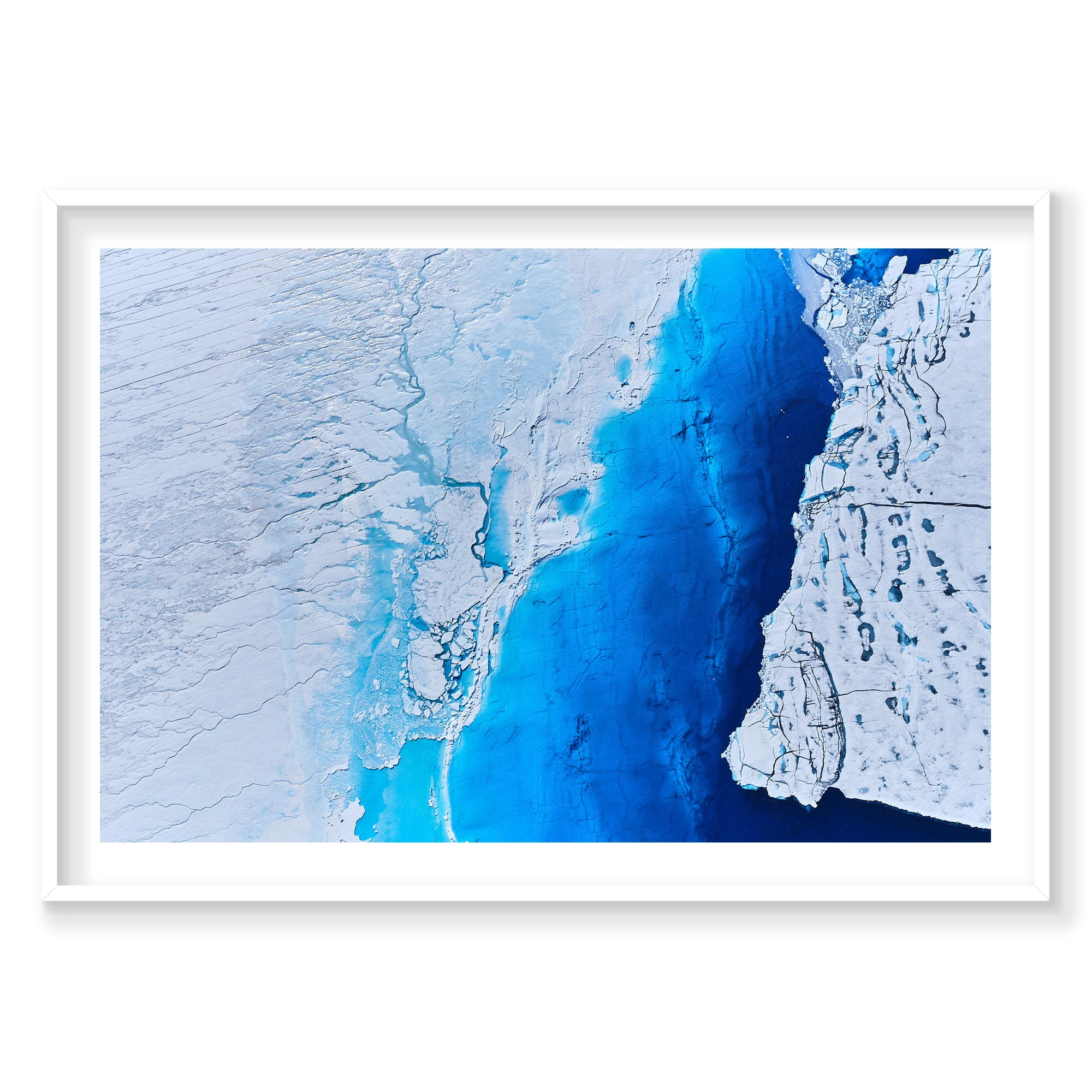 Frost, Greenland, Horizontal Print, white Victorian Ash frame