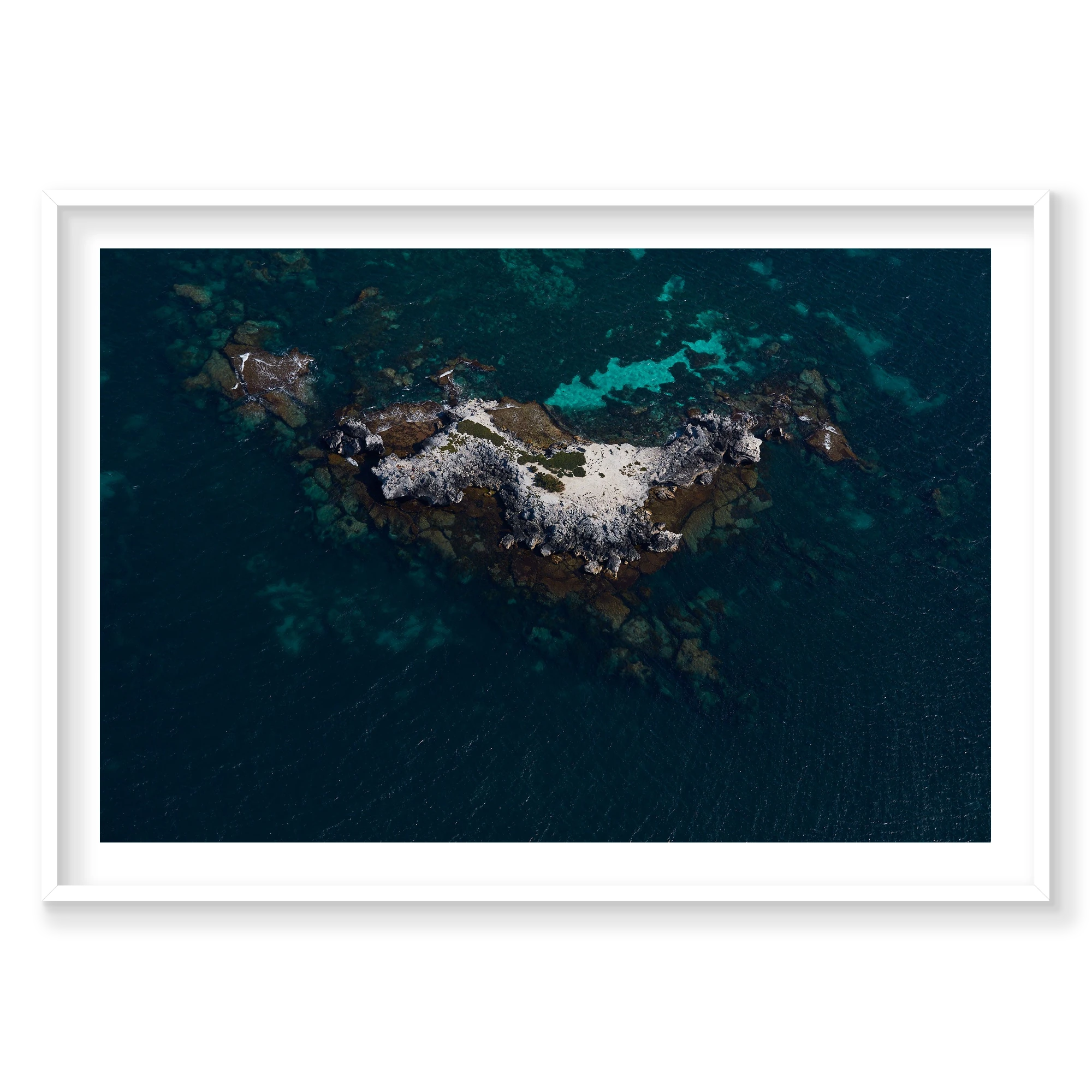 Gallop, Rottnest Island, WA, Horizontal Print, white Victorian Ash frame