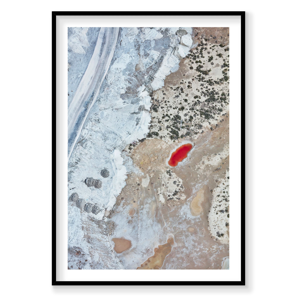 Gemstone, Great Salt Lake, Portrait Print, black Victorian Ash frame