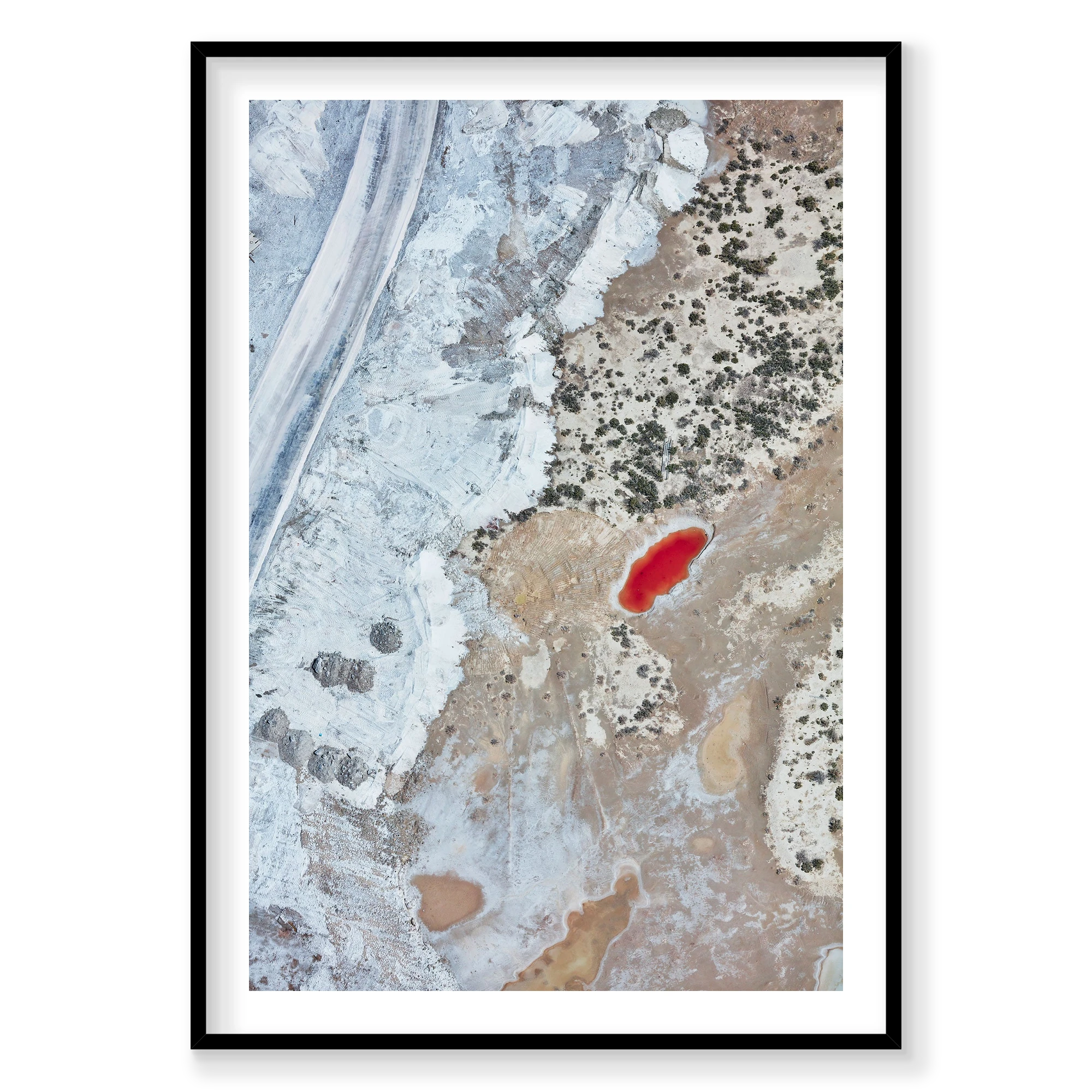 Gemstone, Great Salt Lake, Portrait Print, black Victorian Ash frame