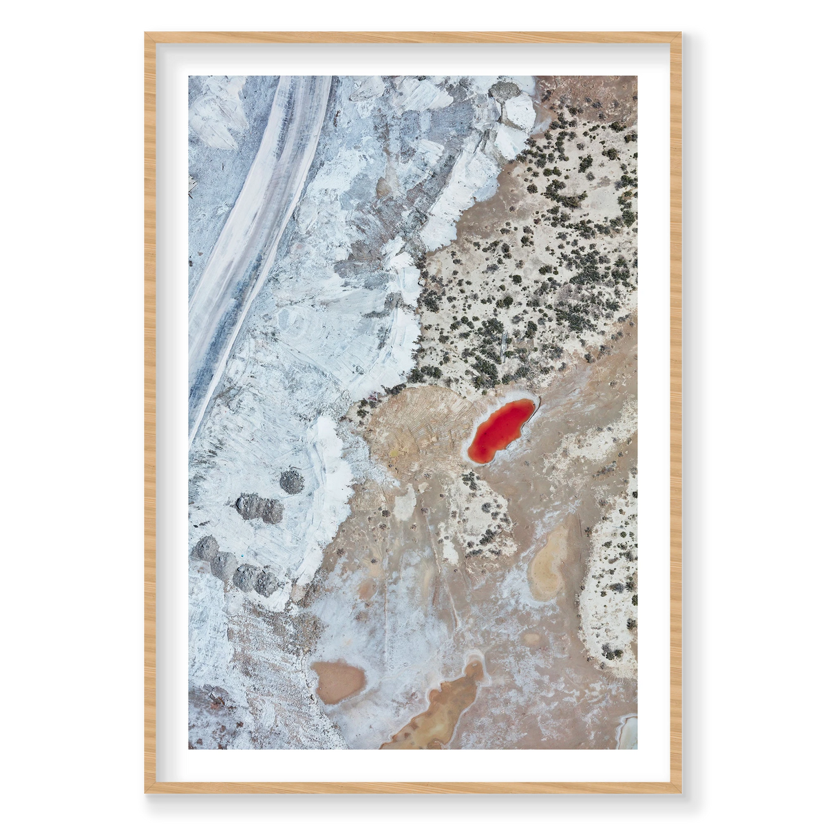 Gemstone, Great Salt Lake, Portrait Print, natural Victorian Ash frame