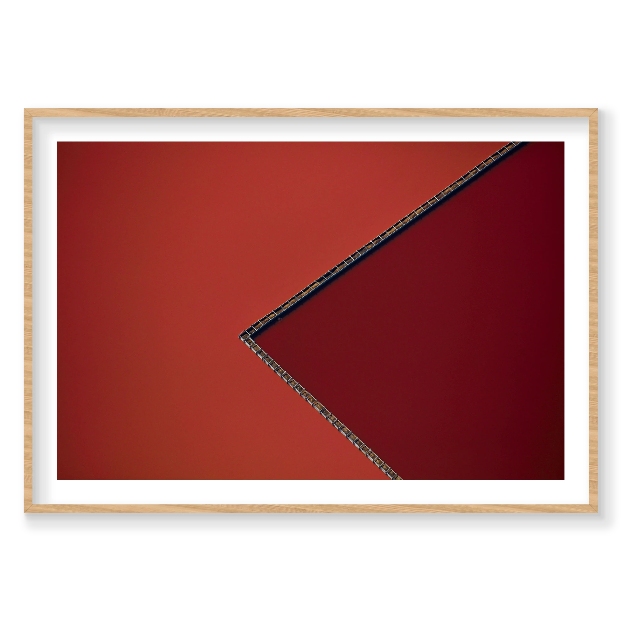 Geometery, San Francisco Bay, Horizontal Print, natural Victorian Ash frame