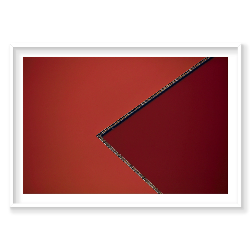 Geometery, San Francisco Bay, Horizontal Print, white Victorian Ash frame