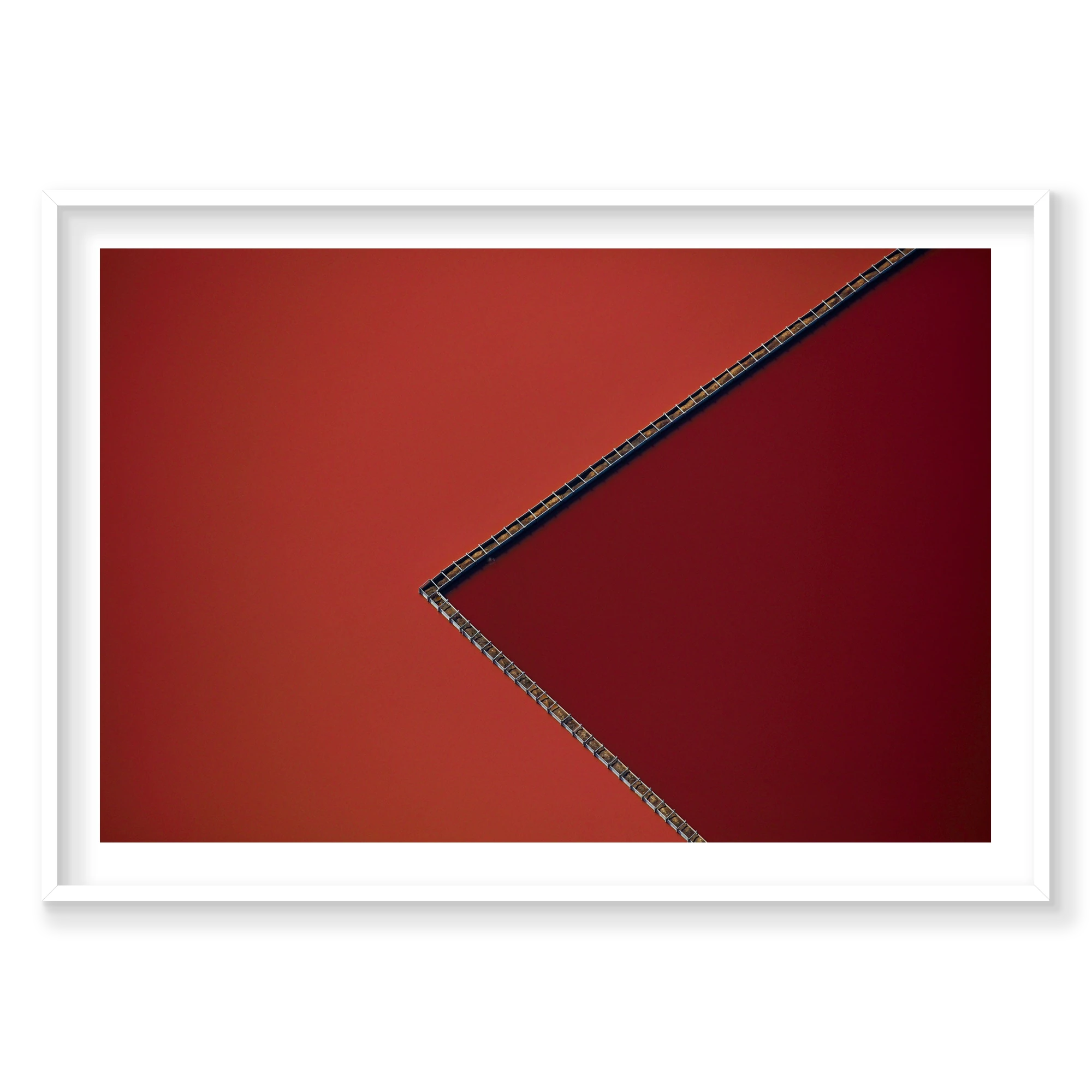Geometery, San Francisco Bay, Horizontal Print, white Victorian Ash frame