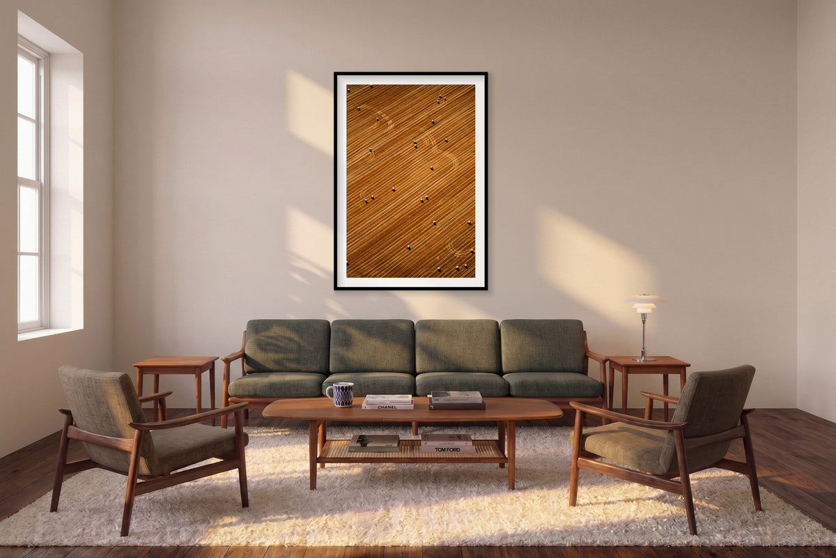 Golden Rows, Vertical Print