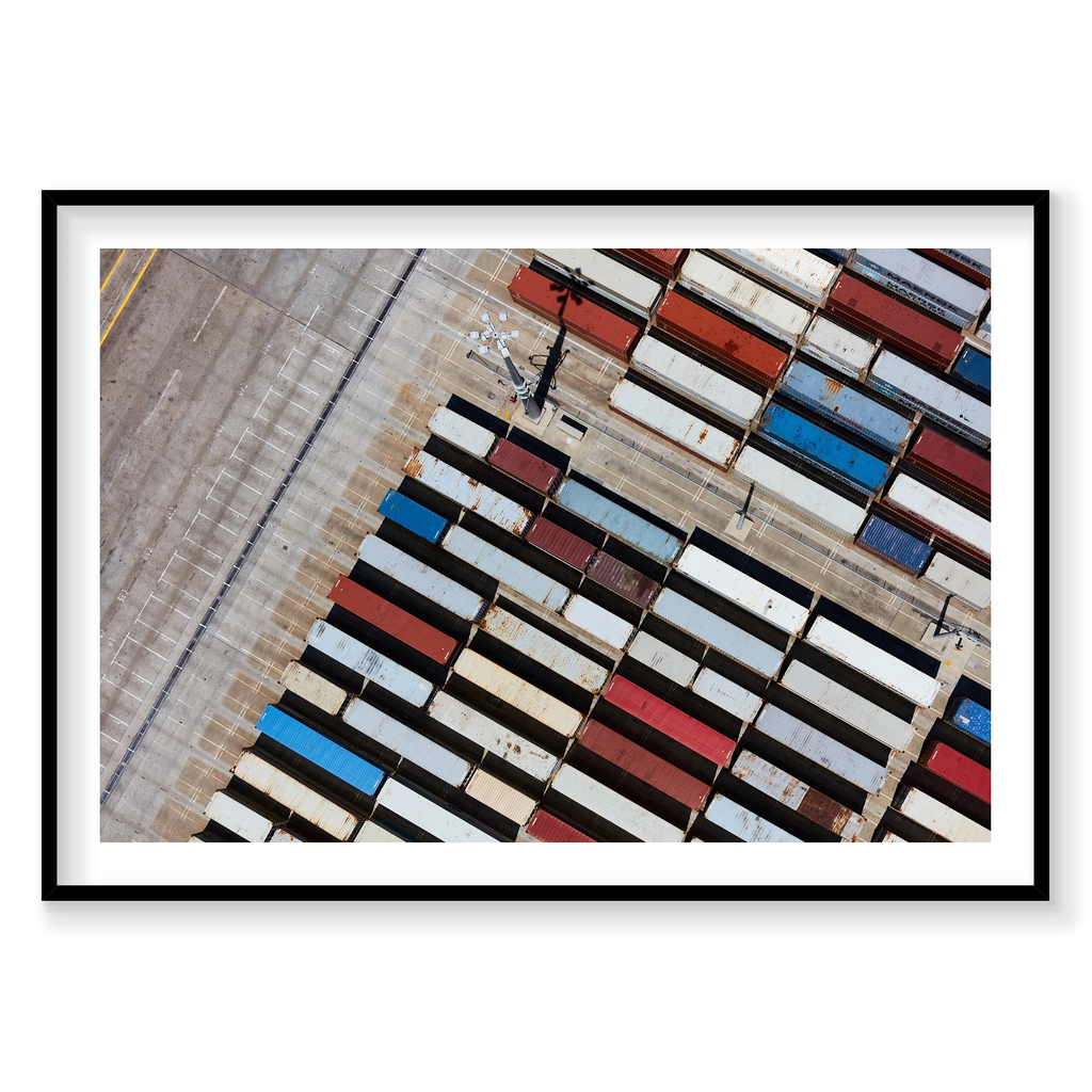 Grayscale, Botany Bay, Horizontal Print, black Victorian Ash frame