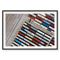 Grayscale, Botany Bay, Horizontal Print, black Victorian Ash frame
